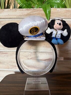Mickey Mouse Tokyo Disney Seas Ear Headband - White & Black